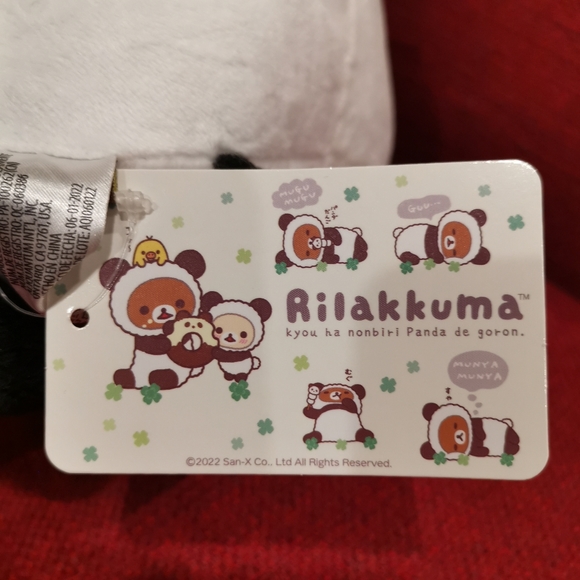New Rilakkuma Panda Kiiroitori with Apple 7" plush San-X - Picture 6 of 6